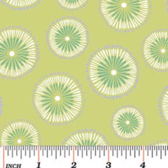 DORI - Tie-Dye in Kiwi Green - Contemporary Dots Cotton Quilt Fabric - by Mitzi - Picture 1 of 3